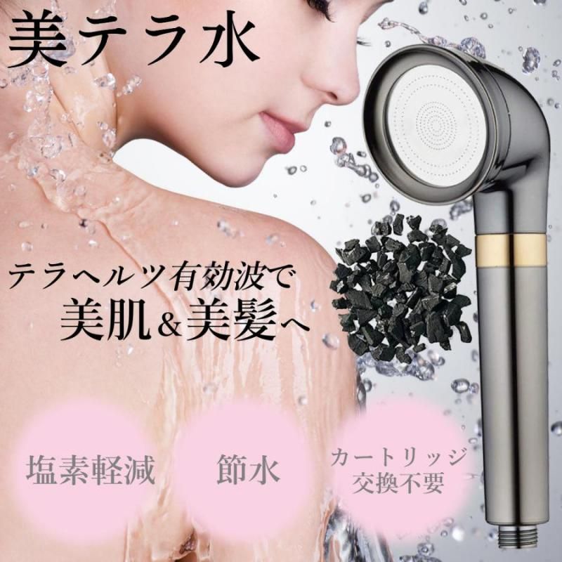 【お取り寄せ★納期 最長 約2週間】テラヘルツ波 シャワーヘッドの最高峰「美テラ水」★美髪・美肌へ　長く美しく 身体全体を整える