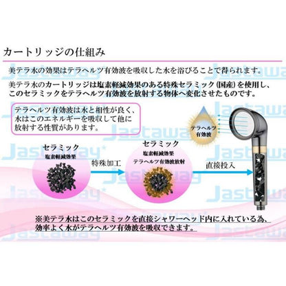 【お取り寄せ★納期 最長 約2週間】テラヘルツ波 シャワーヘッドの最高峰「美テラ水」★美髪・美肌へ　長く美しく 身体全体を整える