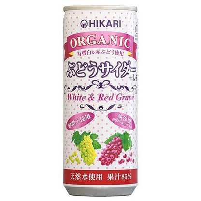 【お取り寄せ★納期 最長 約2週間】ヒカリ オーガニックぶどうサイダー＋レモン 250ml