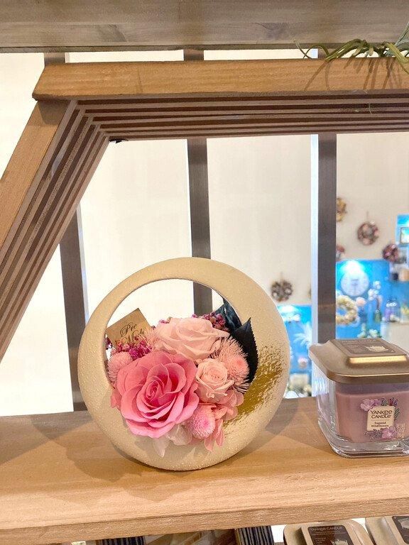 【お取り寄せ★納期 最長 約1ヶ月】和華蘭 ローズスタイル プリザーブドフラワー★フラワーアレンジ 仏花 お供え バラ ギフト プレゼント 丸い形 母の日