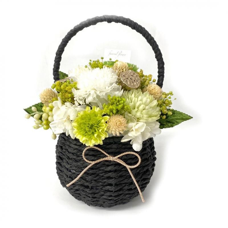 【お取り寄せ★納期 最長 約1ヶ月】炭花 たんか マム プリザーブドフラワー★現代仏花 供花 お供え カーネーション 菊 キク 和風 ギフト プレゼント