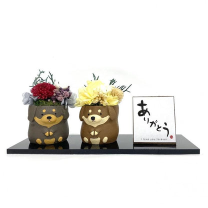 【お取り寄せ★納期 最長 約1ヶ月】ペアーズ ペット用お供え マム プリザーブドフラワー★現代仏花 供花 お供え バラ 菊 キク 和風 ギフト プレゼント