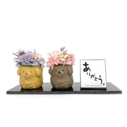 【お取り寄せ★納期 最長 約1ヶ月】ペアーズ ペット用お供え マム プリザーブドフラワー★現代仏花 供花 お供え バラ 菊 キク 和風 ギフト プレゼント