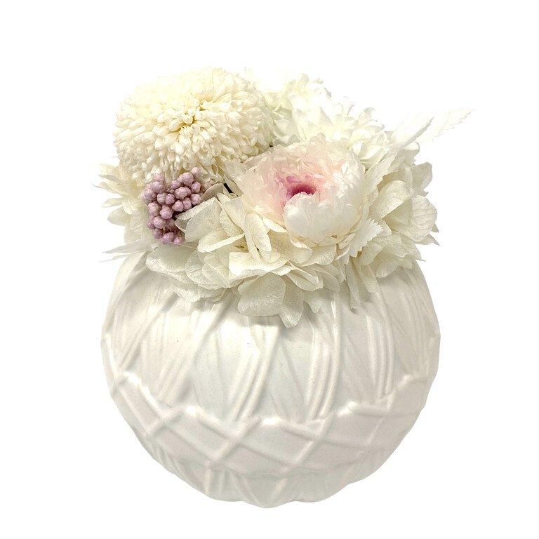 【お取り寄せ★納期 最長 約1ヶ月】蓮華 れんげ ピンポン マム プリザーブドフラワー★現代仏花 供花 お供え  菊 キク 和風 ギフト プレゼント