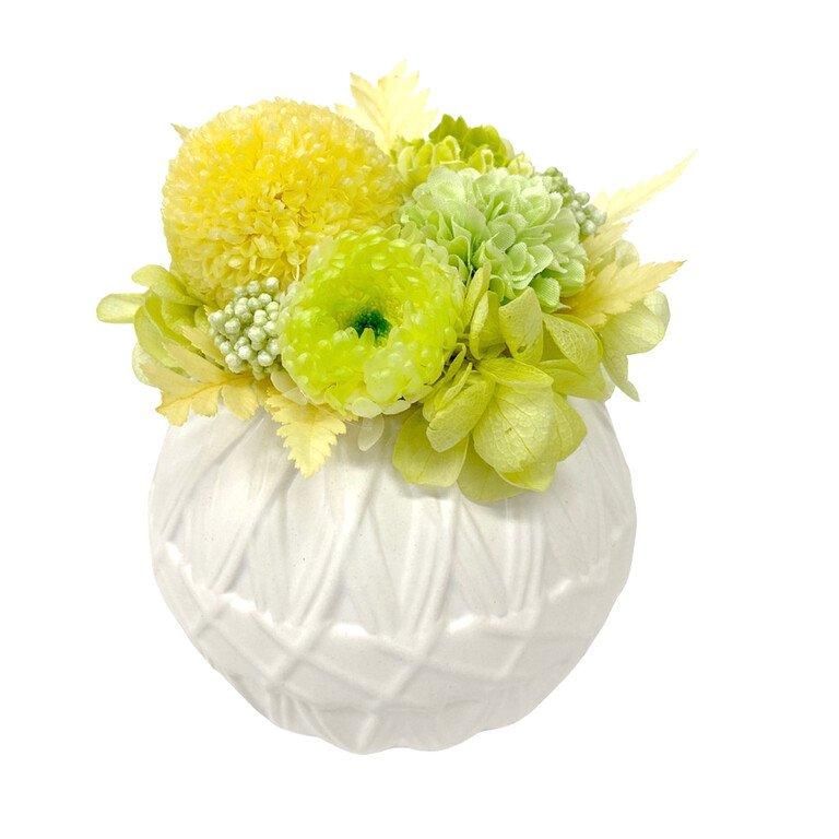 【お取り寄せ★納期 最長 約1ヶ月】蓮華 れんげ ピンポン マム プリザーブドフラワー★現代仏花 供花 お供え  菊 キク 和風 ギフト プレゼント