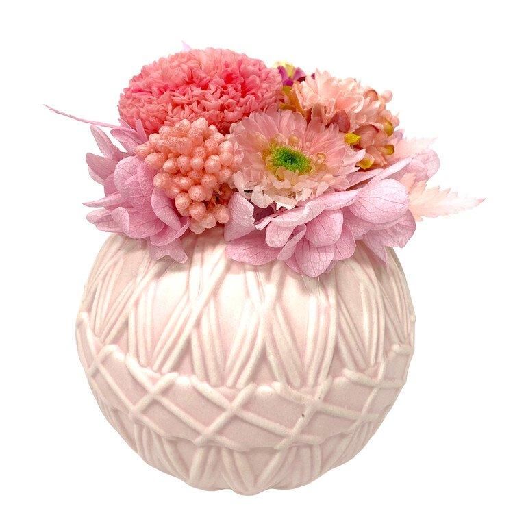 【お取り寄せ★納期 最長 約1ヶ月】蓮華 れんげ ピンポン マム プリザーブドフラワー★現代仏花 供花 お供え  菊 キク 和風 ギフト プレゼント