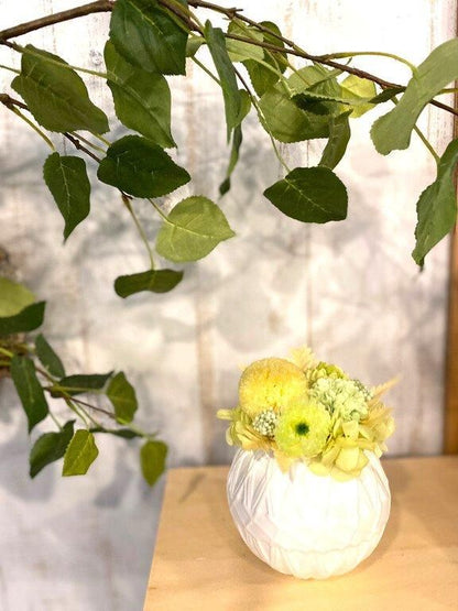 【お取り寄せ★納期 最長 約1ヶ月】蓮華 れんげ ピンポン マム プリザーブドフラワー★現代仏花 供花 お供え  菊 キク 和風 ギフト プレゼント