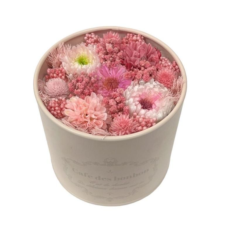 【お取り寄せ★納期 最長 約1ヶ月】カフェdeショコラ プリザーブドフラワー★菊 キク ギフト プレゼント 母の日 キャニスター缶