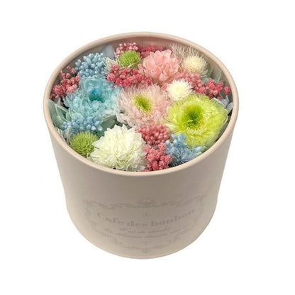 【お取り寄せ★納期 最長 約1ヶ月】カフェdeショコラ プリザーブドフラワー★菊 キク ギフト プレゼント 母の日 キャニスター缶