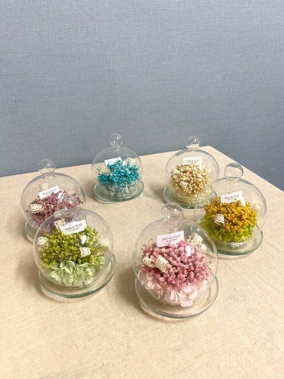 【お取り寄せ★納期 最長 約1ヶ月】ベイビーズグラスドーム プリザーブドフラワー★カスミソウ ドーム型 ギフト 母の日