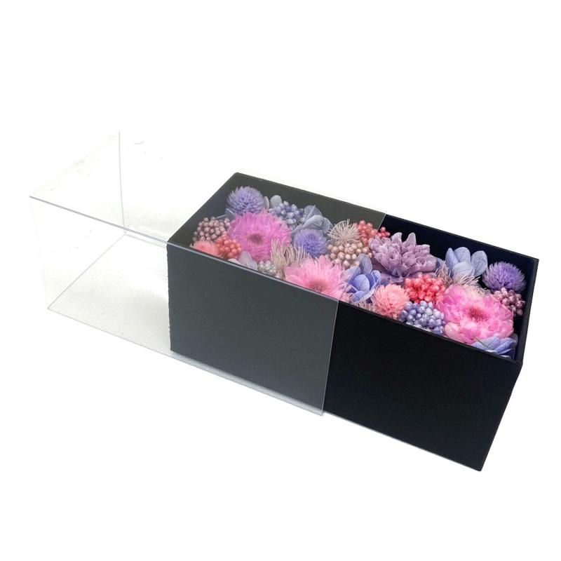 【お取り寄せ★納期 最長 約1ヶ月】花駒 ブルー プリザーブドフラワー 菊 マム★和モダン ボックス ギフト お供え ギフト プレゼント 母の日
