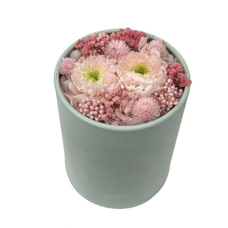 【お取り寄せ★納期 最長 約1ヶ月】カフェdeミンティ プリザーブドフラワー 菊★キク ギフト プレゼント 母の日 キャニスター缶