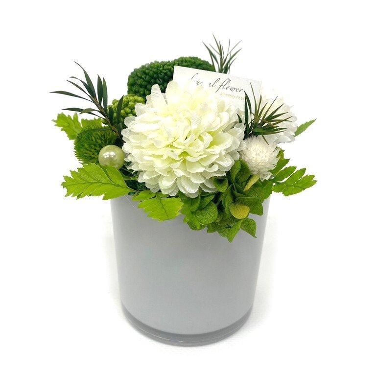 【お取り寄せ★納期 最長 約1ヶ月】お供え プリザ 仏具 仏花 仏壇 雲雀 プリザーブドフラワー マム 菊 和風 お悔み