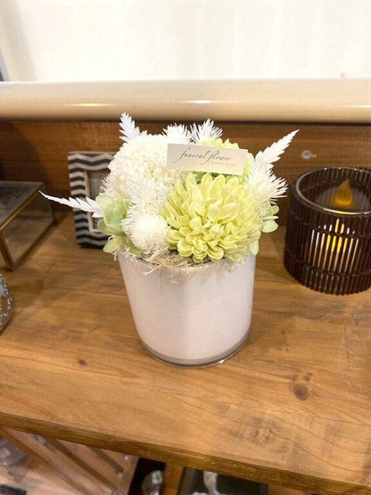 【お取り寄せ★納期 最長 約1ヶ月】お供え プリザ 仏具 仏花 仏壇 雲雀 プリザーブドフラワー マム 菊 和風 お悔み