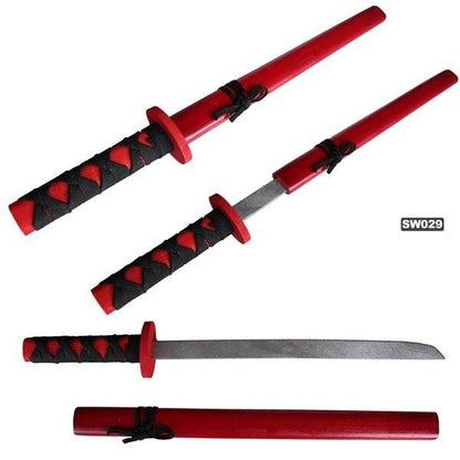 木製刀 大刀 黒、赤★JAPANESE SWORD 玩具 イミテーション オーナメント 摸造刀 日本刀 玩具 コスプレ なりきり 侍 お芝居用【新品★未使用品】