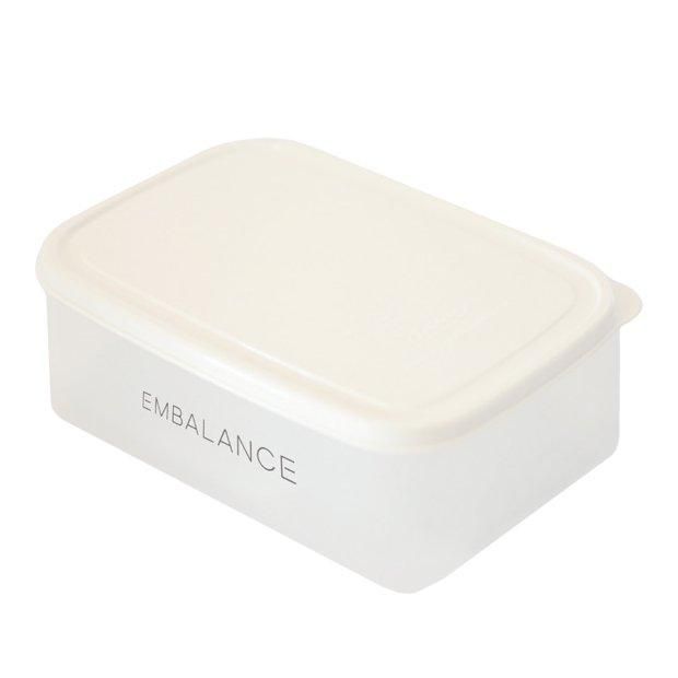 【お取り寄せ★納期 最長 約2週間】エンバランス レクタングルコンテナ ホワイト 2100ml（角型）