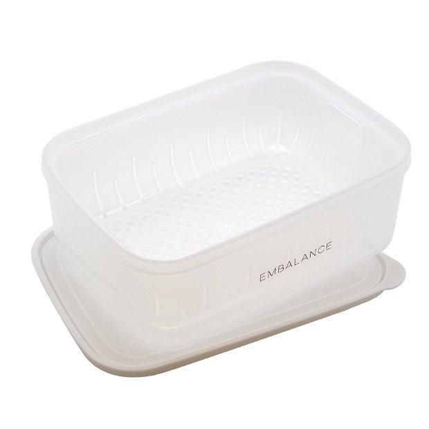 【お取り寄せ★納期 最長 約2週間】エンバランス レクタングルコンテナ ホワイト 2100ml（角型）