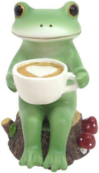 【在庫あり★即納可能】コポー ミドル カフェラテどうぞ Copeau★風水★金運【新品】【蛙/カエル/かえる】【置物】【キャラクターグッズ★雑貨】73057
