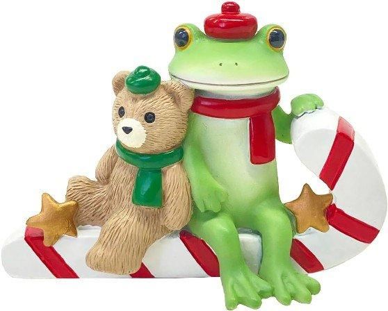 【在庫あり★即納可能】コポー クリスマスステッキに乗るカエル Copeau★風水★金運【新品】【蛙/カエル/かえる】【置物】【キャラクターグッズ★雑貨】74301