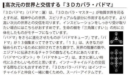 【お取り寄せ★納期 最長 約2週間】3Dカバラ・パドマペンダント★インスピレーション・直観力・自己受容…精神を充実したい方に★電磁波防止 電磁波カット 電磁波対策 コリ 血行促進