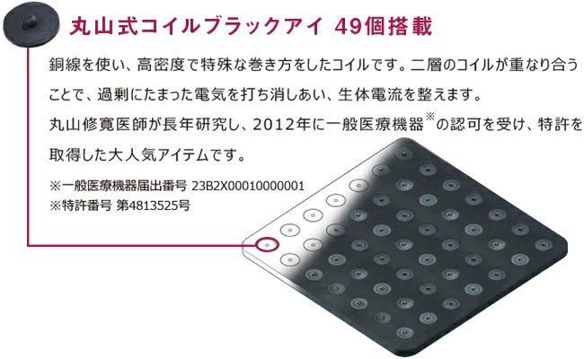 【お取り寄せ★納期 最長 約2週間】BLACK EYE PAD ブラックアイパッド 極★丸山式 ブラックアイシリーズ 電磁波防止 電磁波グッズ 電磁波対策 丸山先生監修 コイル 電磁波 電波