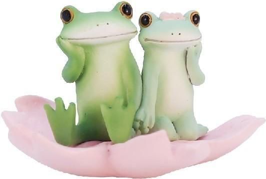 【在庫あり★即納可能】コポー 桜の上でおすましカップル Copeau★風水★金運【新品】【蛙/カエル/かえる】【置物】【キャラクターグッズ★雑貨】621534