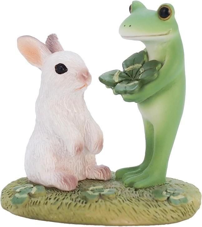 【在庫あり★即納可能】コポー 幸せクローバーカエルとうさぎ Copeau★風水★金運【新品】【蛙/カエル/かえる】【置物】【キャラクターグッズ★雑貨】621540