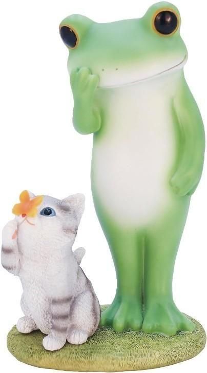 【在庫あり★即納可能】コポー ガーデン 子猫とカエル Copeau★風水★金運【新品】【蛙/カエル/かえる】【置物】【キャラクターグッズ★雑貨】621551