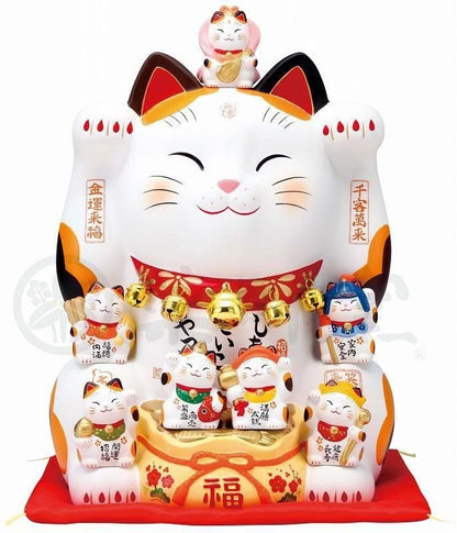 【お取り寄せ★納期 最長 約2週間】錦彩七福神 招き猫(12号)★やきものの街、瀬戸市発祥のブランド！薬師窯！