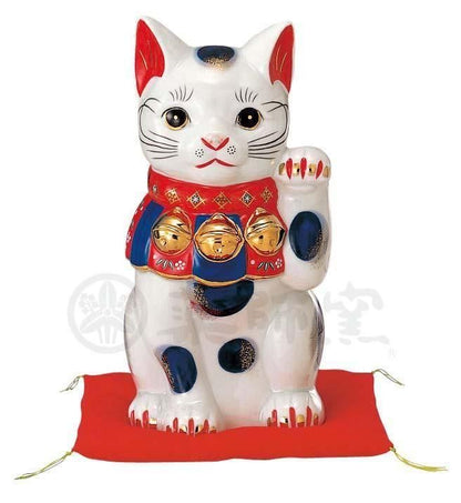 【お取り寄せ★納期 最長 約2週間】染錦 招き猫(9号)★日本製！やきものの街、瀬戸市発祥のブランド！薬師窯！