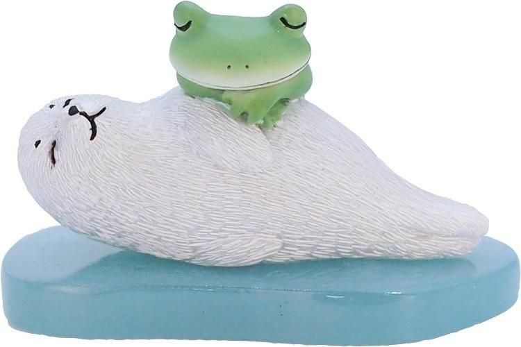 【在庫あり★即納可能】コポー アザラシと昼寝カエル Copeau★風水★金運【新品】【蛙/カエル/かえる】【置物】【キャラクターグッズ★雑貨】62
