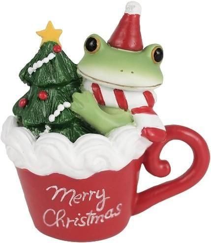 【在庫あり★即納可能】コポー クリスマスカップケーキとカエル Copeau★風水★金運【新品】【蛙/カエル/かえる】【置物】【キャラクターグッズ★雑貨】622525