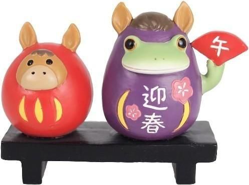 【在庫あり★即納可能】コポー 干支午ダルマとカエル Copeau★風水★金運【新品】【蛙/カエル/かえる】【置物】【キャラクターグッズ★雑貨】622537