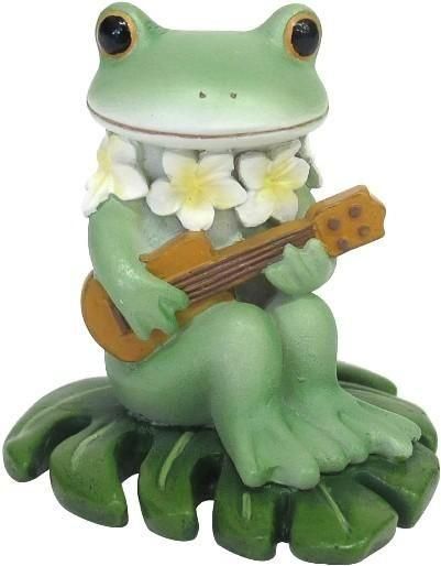 【在庫あり★即納可能】コポー プルメリアとウクレレ Copeau★風水★金運【新品】【蛙/カエル/かえる】【置物】【キャラクターグッズ★雑貨】72597
