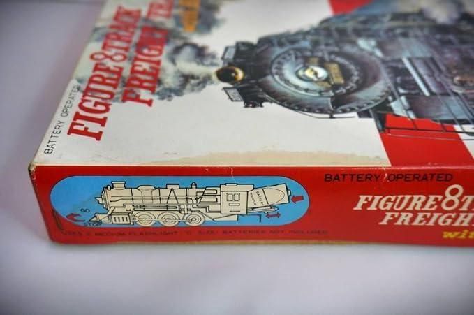 【在庫ラスト1個★即納可能】フィギュア8トラック フリート トレイン セット with ヘッドライト★1970年代 日本製 約50年前 昭和レトロ 当時品 機関車玩具