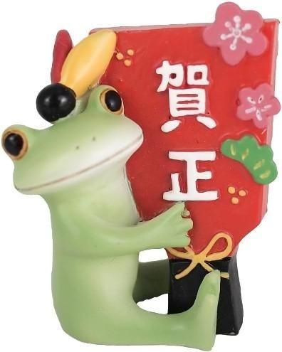 【在庫あり★即納可能】コポー 賀正羽子板とカエル Copeau★風水★金運【新品】【蛙/カエル/かえる】【置物】【キャラクターグッズ★雑貨】622531