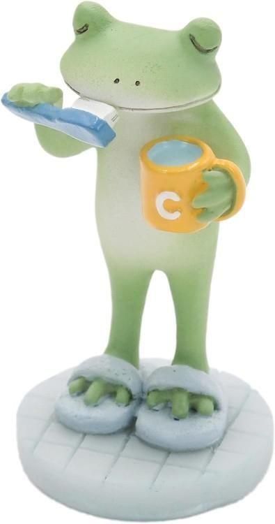 【在庫あり★即納可能】コポー 歯磨きタイムのカエル Copeau★風水★金運【新品】【蛙/カエル/かえる】【置物】【キャラクターグッズ★雑貨】621654