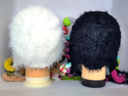 宇宙人ニット帽 エイリアン帽子 ハンドメイド カラフルポンポン 耳あて付き 防寒 個性的 フリーサイズ 小野マッチスタイル邪兄さん愛用 マッ宇人帽子