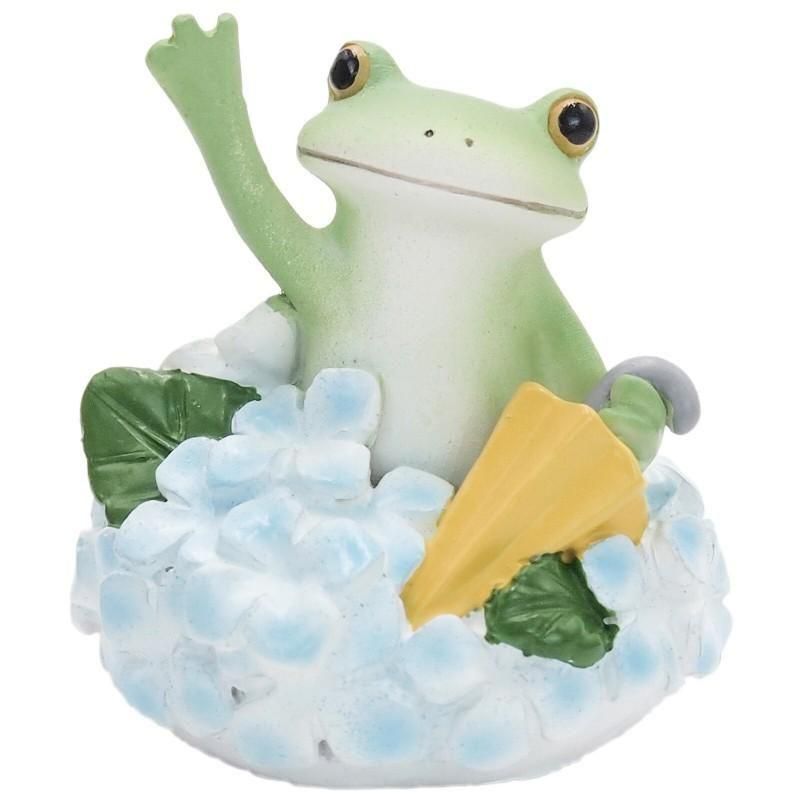 【在庫あり★即納可能】コポー 紫陽花畑のカエル Copeau★風水★金運【新品】【蛙/カエル/かえる】【置物】【キャラクターグッズ★雑貨】621641