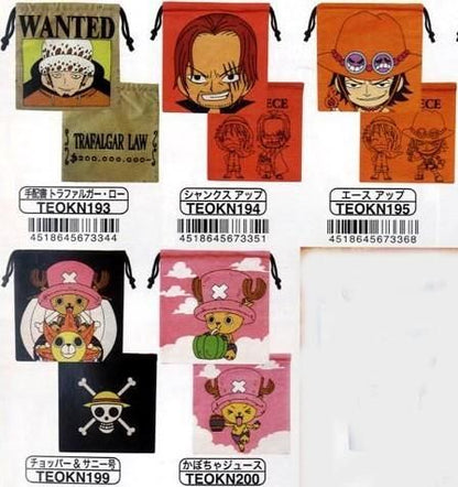 市場最安に挑戦【ONE PIECE】ワンピース ミニ巾着 各種 サンジ/エース/チョッパー＆サニー号 他