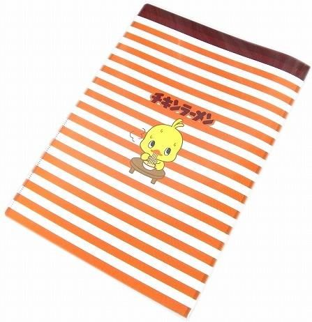 日清食品チキンラーメンのマスコットキャラクター「ひよこちゃん」クリアファイルダブルポケット オレンジ