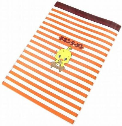 日清食品チキンラーメンのマスコットキャラクター「ひよこちゃん」クリアファイルダブルポケット オレンジ