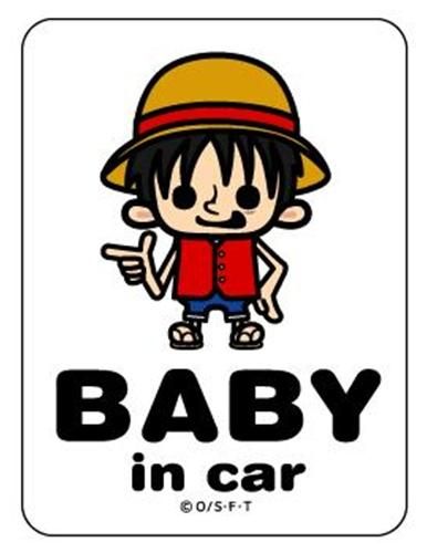 【市場最安】ワンピース×PansonWork BABY in car ステッカー 各種 ルフィ/チョッパー