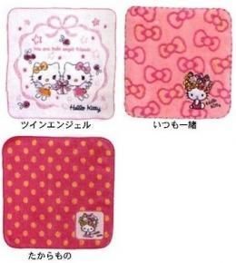 ★入園準備品★ハローキティ・マイメロディ・セサミストリート ミニタオル★良質ハンドタオル★