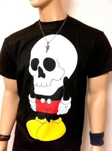 【市場最安】ビッグスカルマウス Tシャツ★ＲＯＣＫな雰囲気でベリーキュートなパロディーＴシャツ