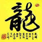 市場最安【龍】字 Tシャツ 黄色 M/L