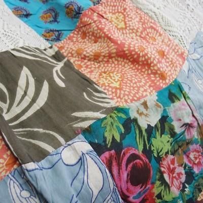 【市場最安】【インド製】2wayパッチワークワンピース(ロングスカート)