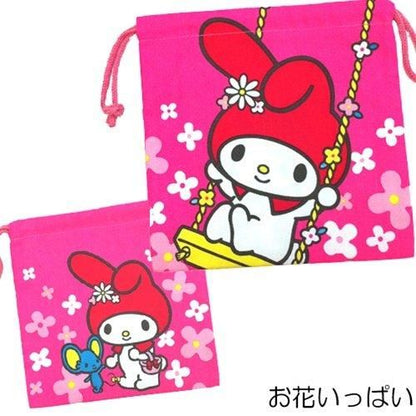 【在庫あり★即納可能】サンリオ 巾着 マイメロディ お花いっぱい【新品★未使用品】