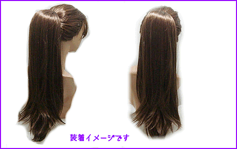 市場最安【即納可能】ポイントウィッグ 002 ロングストレート（コーム＆ネットタイプ）部分ウィッグ