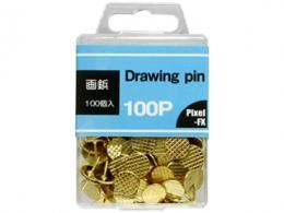 【在庫あり★即納可能】画鋲 100P★画びょう 100個入り★がびょう★ガビョウ【新品★未使用品】